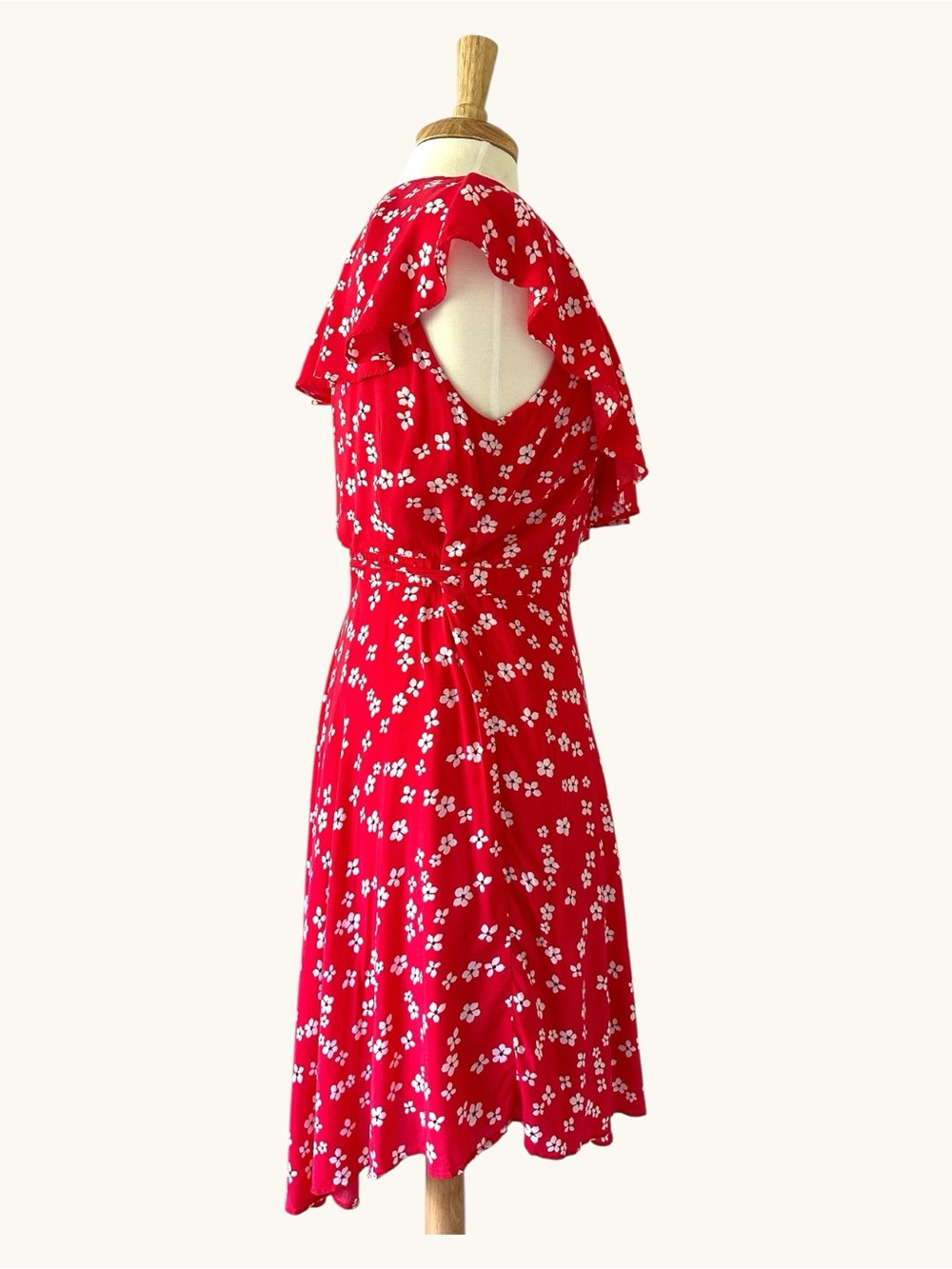 Draper James RSVP Red Floral Wrap Dress – Size Large - Picture 4 of 4